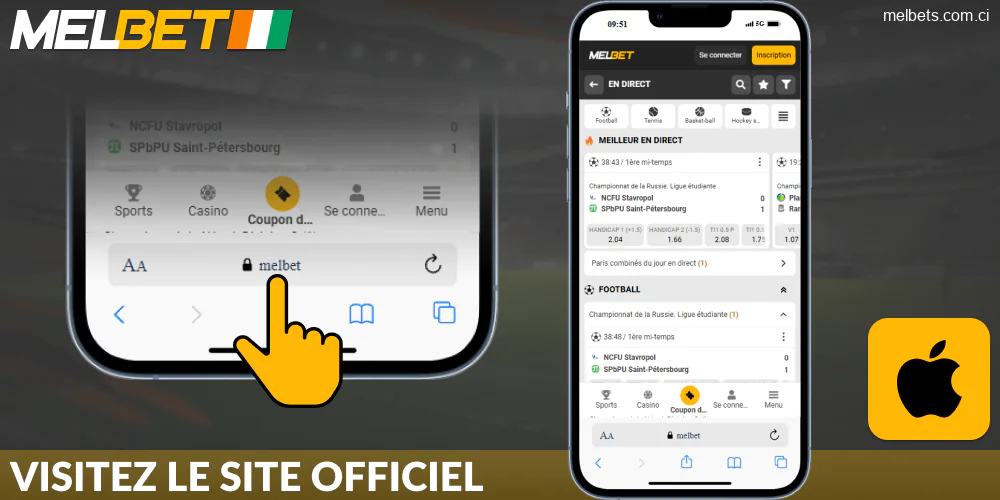 Allez sur le site Melbet Côte d'Ivoire