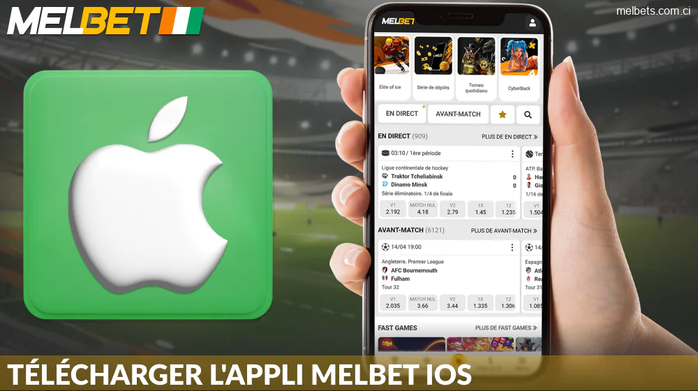 Application mobile Melbet Côte d'Ivoire pour iOS