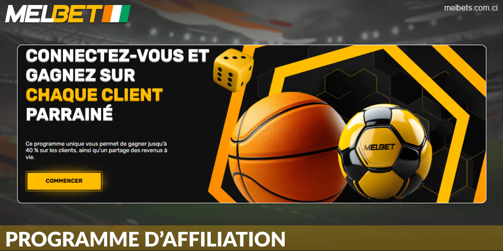 Devenez partenaire de Melbet Côte d'Ivoire